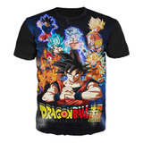 Camiseta Dragon Ball Z Goku Fases Adultos / Niños Ref.24