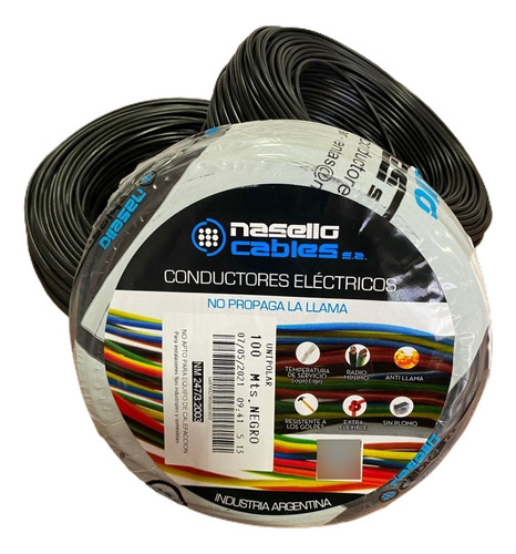 Cable Unipolar 1 Mm Ignifugo X30 Mts Normalizado Nasello