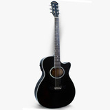 Violão Di Giorgio Iron Black - Cor Preta, Cordas De Aço