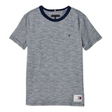 Tommy Hilfiger Playera Para Mujer Índigo Stripe Tee