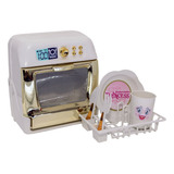 Brinquedo Infantil Maquina Lavar Louca Branca C/ Acessorios