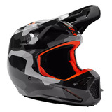 Fox Casco V1 Bnkr Helmet Dot/ece Gry Cam