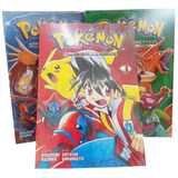 Mangá Pokémon Fire Red & Leaf Green Coleção Em 3 Volumes