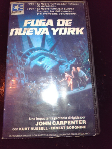 Fuga En Nueva York En Vhs Clásico!!!!!!