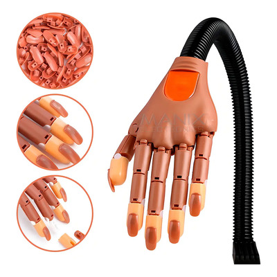 Mano Práctica Para Aplicación De Uñas Profesional Con 100 Tips Y Base Sujetadora De Mesa | MercadoLibre