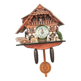 Reloj De Pared De Cuco Antiguo De Madera