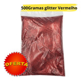 Glitter Em Pó 500 Gramas Dourado Escolar Cor Vermelho