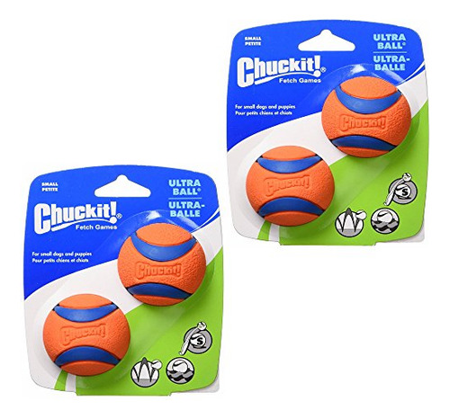 Juguete Perro Chuckit! Ultra Ball 4 Bolas Pequeñas