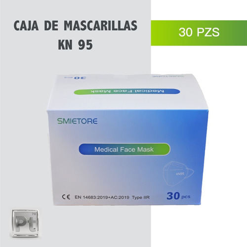 Caja Cubrebocas Mascarilla Kn95 Certificado Grado Medic 30pz