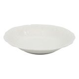 Bowl Redondo De Loza Blanco 22x4cm