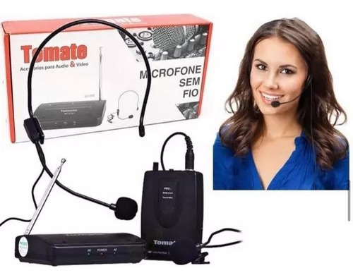 Microfone Profissional Wireless Lapela Headset Sem Fio