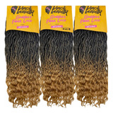 Cabelo Goodess Faux Locs 300gr Black Beauty - 3 Pacotes