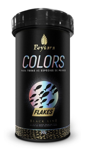 Ração Poytara Colors Flakes Peixe De Agua Doce E Marinho 30g