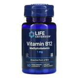Metilcobalamina Vitamina B12 1 Mg Sublingual 60cap Life Exte Sabor Neutro