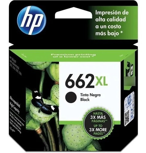 Cartucho De Tinta Hp 662xl Negra Original