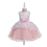 1-5years Vestido De Princesa Rosa Elegante Fiesta De Cumplea