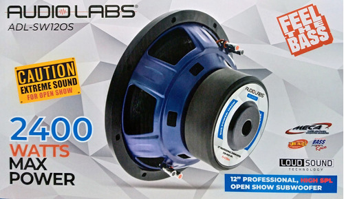 (1)  Subwoofer De 12  Audiolabs. Adl-sw12os. 1200 W Rms.  