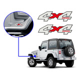 Kit 2 Adesivo 4x4 Jeep Troller 2005 2006 2007 2008 2009 2010