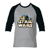 Camibuso Camiseta Manga Larga Star Wars Niño Adulto