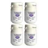 4x Estanca Sangue Po Hemostatico 30g - P/ Manicure Pedicure Cor Branco