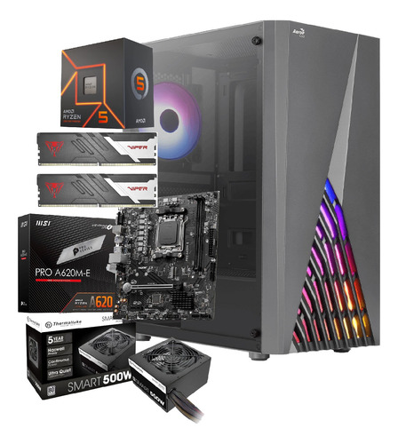 Torre Pc Gamer Ryzen 5 8600g, 16gb Ram, Disco Ssd 500 Gb 