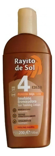 Bronzeador Rayito De Sol Fps 4 Color Emulsão 200g