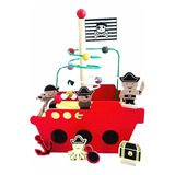 Brinquedo Educativo Em Madeira Navio Pirata - Bem Infantil