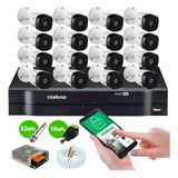 Kit 16 Câmeras Intelbras + Dvr 16 Canais Com Hd 2tb Purple