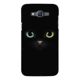 Funda Protector Rudo Para Samsung Galaxy Gato Negro Ojos