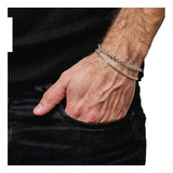 Pulsera Hombre Set 2 En 1 Pulsera Cadena Acero Quirúrgico