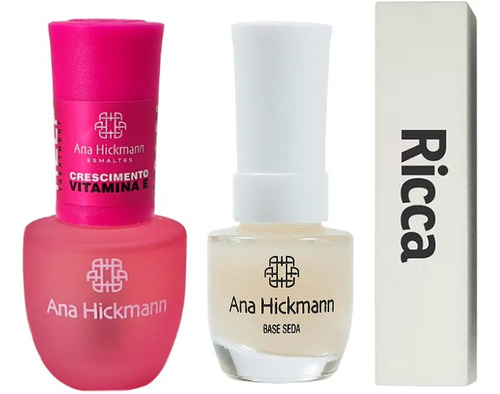 Kit Esmalte Crescimento Base Seda Ana Hickmann E Lixa Ricca