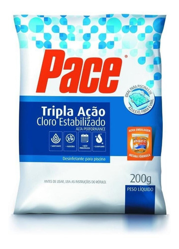 Pastilha Pace Tripla Ação Cloro 200g Tratamento De Piscina