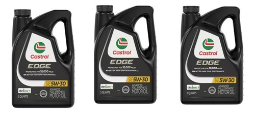 3 Garrafas Aceite Castrol Edge 5w30 100% Sintético