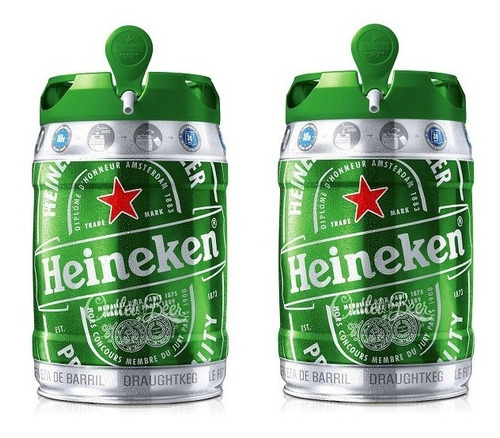 Cerveja Heineken - Kit 02 Barris(5 L) 10 Litros Chopp Lager 