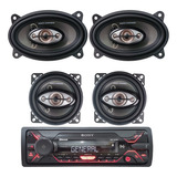 Estereo Sony + Bocinas 4x6 Y 4 Pulgadas Rock Series