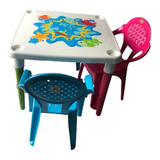 Juego De Mesa Y Silla Infantil Con 2 Sillas Para Niños