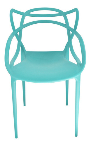 Cadeira De Jantar Top Chairs Allegra, Estrutura De Cor  Azul-turquesa