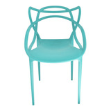 Cadeira De Jantar Top Chairs Allegra, Estrutura De Cor  Azul-turquesa