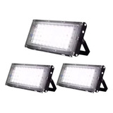 3 Piezas Luz Led Reflector Impermeable Exterior 50w Ip65