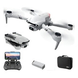 Drone F10 4drc Com Duas Câmeras 4k + Estojo C/ 25mi Cor Prateado