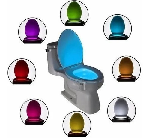 Luminária Vaso Sanitário Light Bowl Com Sensor E Led 8 Cores