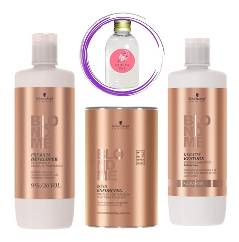 Blondme Premium Lightener 9+ox 9%30vol+ Shampoo (fracionado)