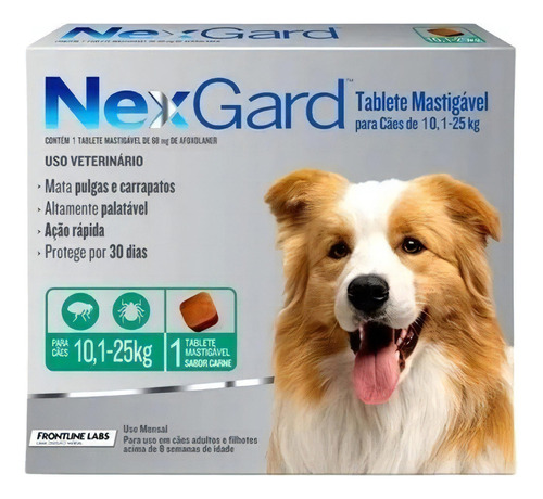 Comprimido Antiparasitário Para Pulga Boeringer Ingelhein Nexgard Antipulgas E Carrapatos Comprimidos Para Cão De 10kg A 25kg