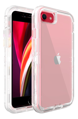 Funda Para Transparent Para iPhone 6/7/8/plus Uso Rudo 3en 1