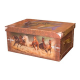 Caja Baulera Organizadora Chica 32x23x18cm Con Manija Color Caballo