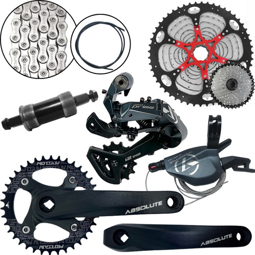 Kit Grupo Transmissão 12v Completo Mtb 1x12v K7 11x52