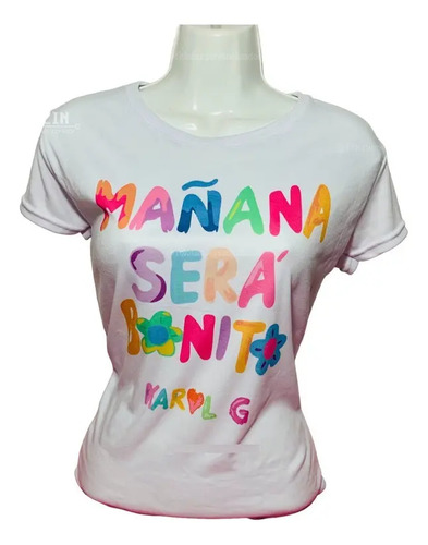Playera Mañana Será Bonito, Regalo, Reguetton, Bichota M9