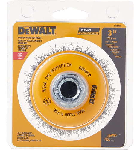 Dewalt Cepillo De Alambre Para Tazas, Prensado, 3.0 In (dw49