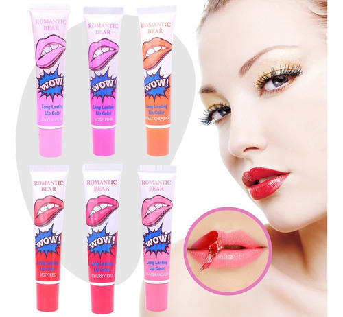 Labial Tinta Indeleble Larga Duración Peel Off Lip Gloss Acabado Sweet Orange Color A Escoger