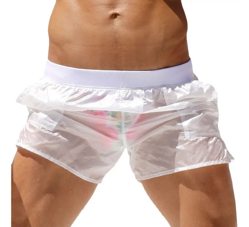 Bañador Transparente Para Hombre, Pantalones De Playa